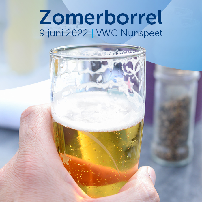 De zomerborrel vindt plaats op 9 juni 2022 bij VWC Nunspeet